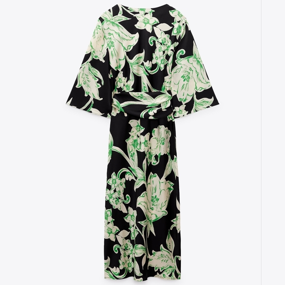 NWT Zara Floral Printed Wrap Dress - 3002/198 - Picture 11 of 16